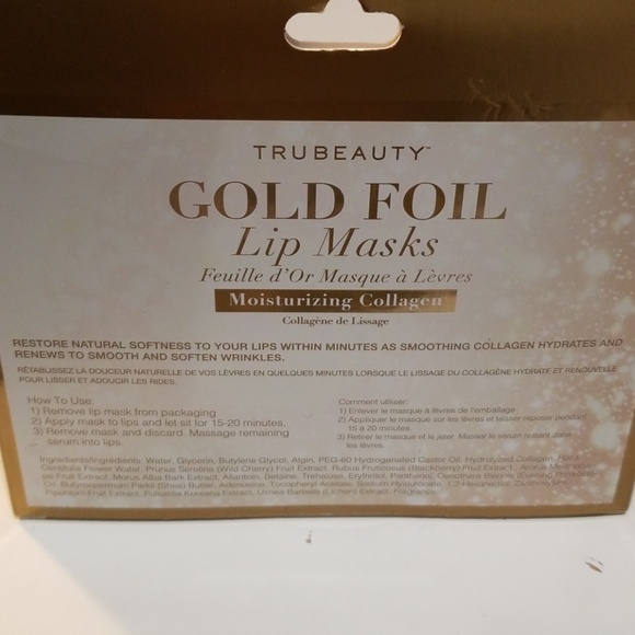 Gold Foil Lip Masks - 10 Masks in Pack - Picture 3 of 3